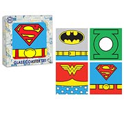 DC Heroes Uniform Glass Coaster 4-Pack